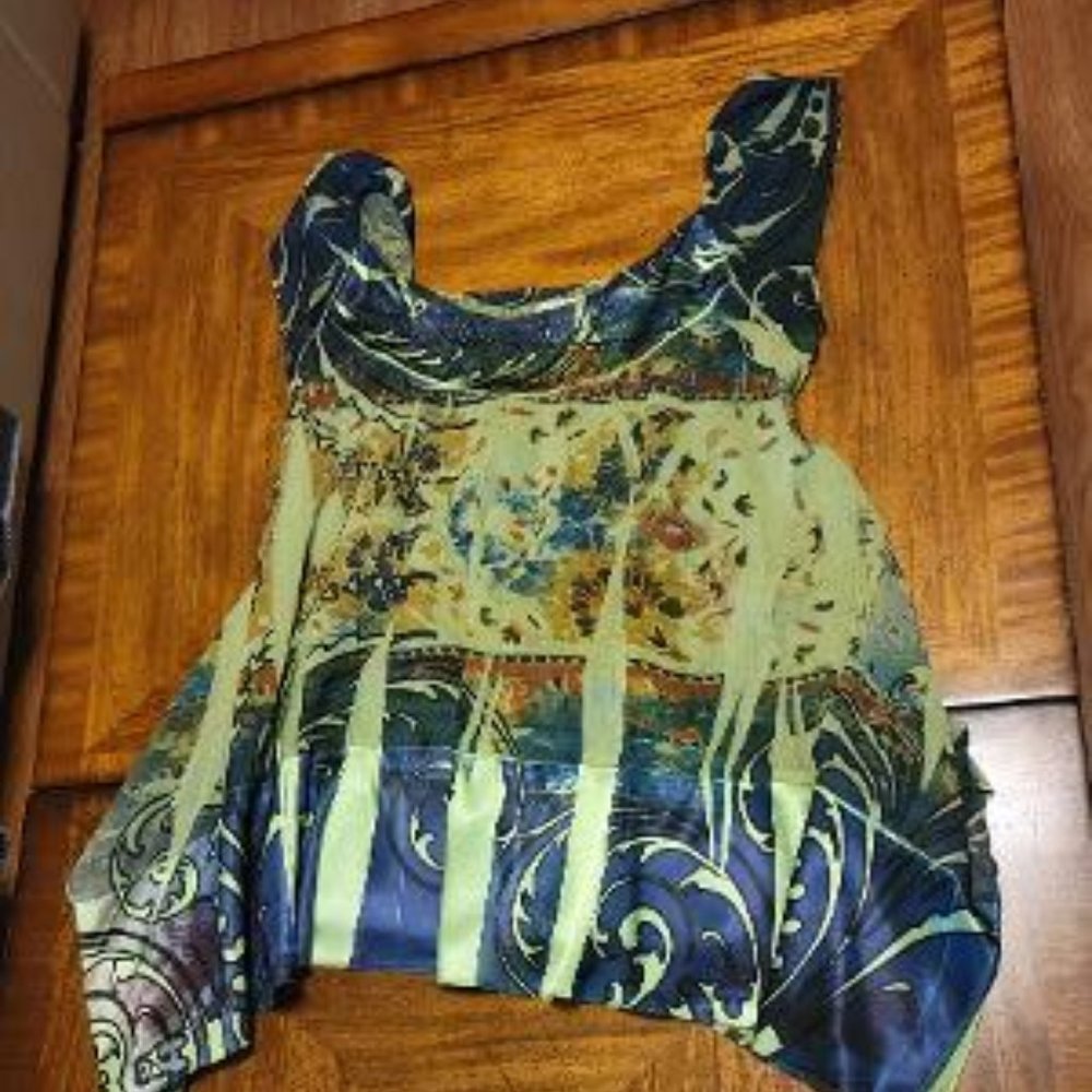 One World Satin & Chiffon Top